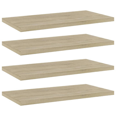 Bookshelf Boards 4 pcs Sonoma Oak 40x20x1.5 cm Engineered Wood