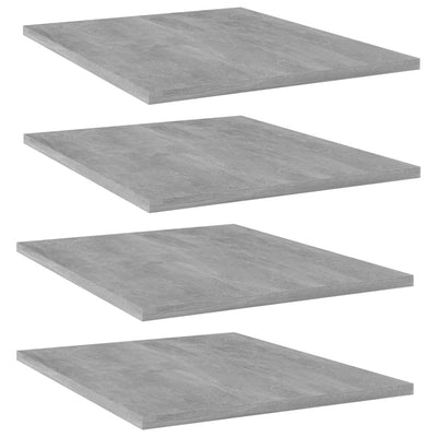 Bookshelf Boards 4 pcs Concrete Grey 40x50x1.5 cm Engineered Wood