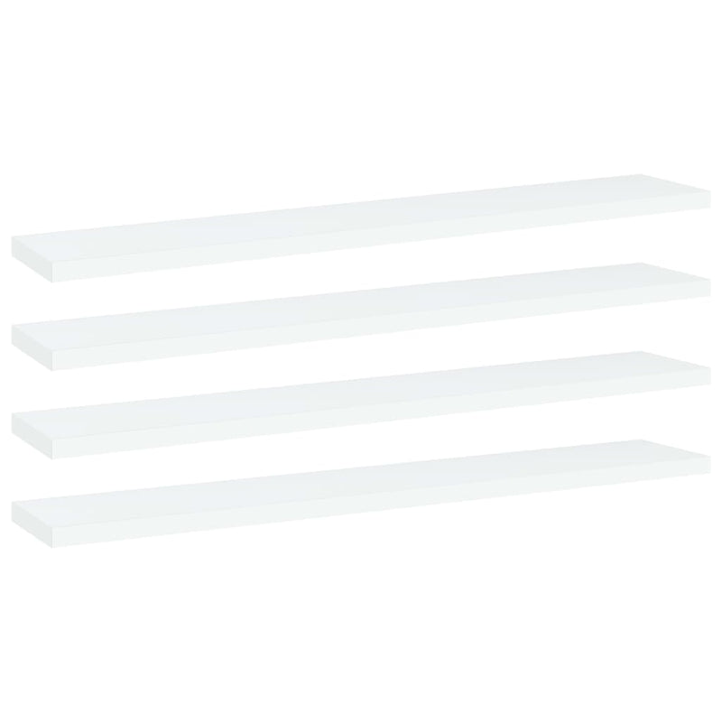 Bookshelf Boards 4 pcs White 60x10x1.5 cm Engineered Wood