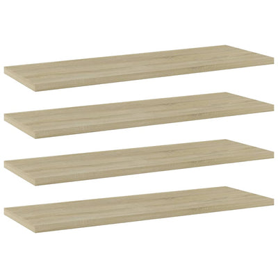 Bookshelf Boards 4 pcs Sonoma Oak 60x20x1.5 cm Engineered Wood