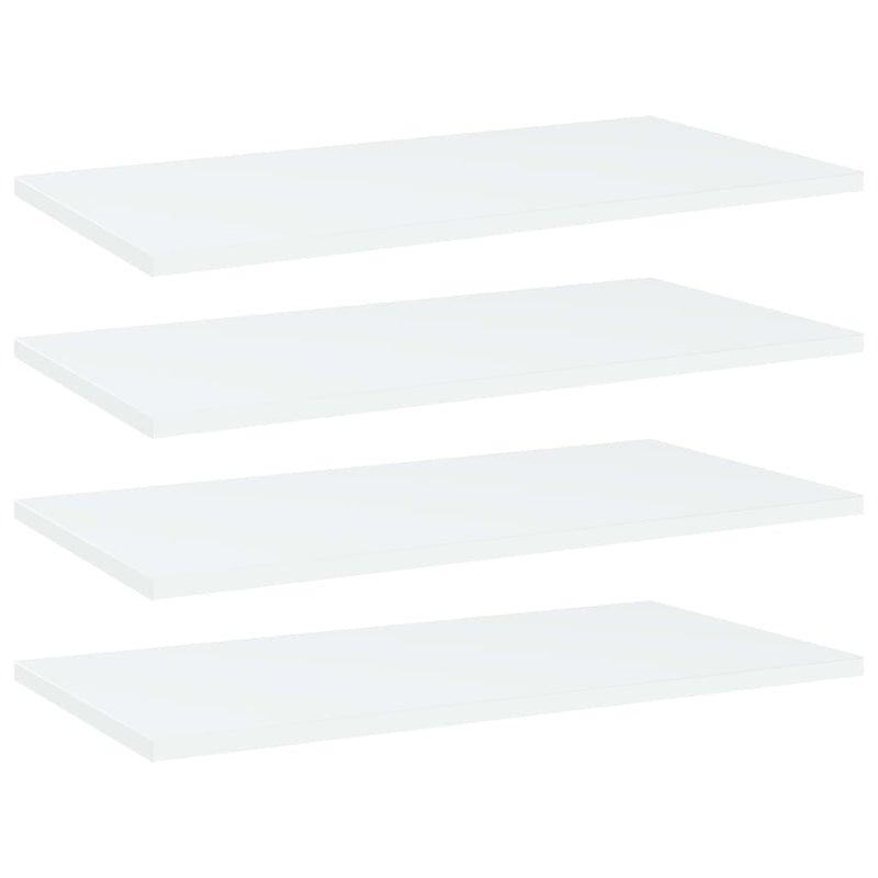 Bookshelf Boards 4 pcs White 60x30x1.5 cm Engineered Wood