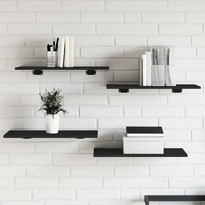 Bookshelf Boards 8 pcs Black 60x30x1.5 cm Engineered Wood