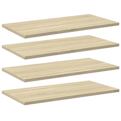 Bookshelf Boards 4 pcs Sonoma Oak 60x30x1.5 cm Engineered Wood