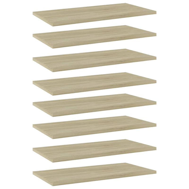 Bookshelf Boards 8 pcs Sonoma Oak 60x30x1.5 cm Engineered Wood