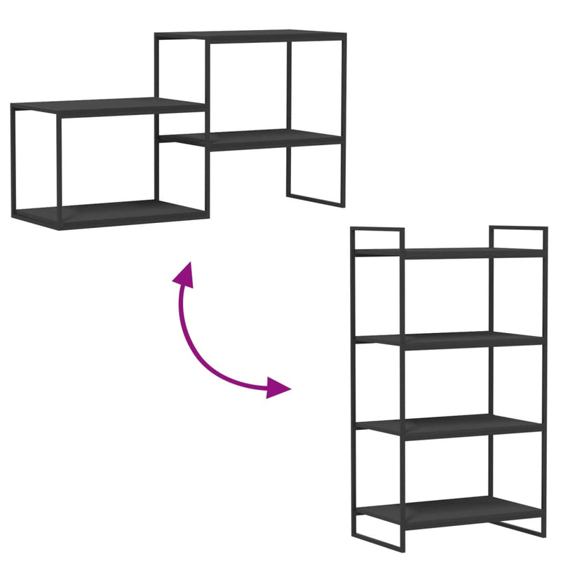 Bookshelf Boards 4 pcs Grey 60x40x1.5 cm Engineered Wood