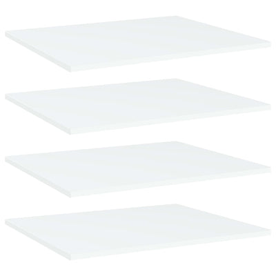 Bookshelf Boards 4 pcs White 60x50x1.5 cm Engineered Wood