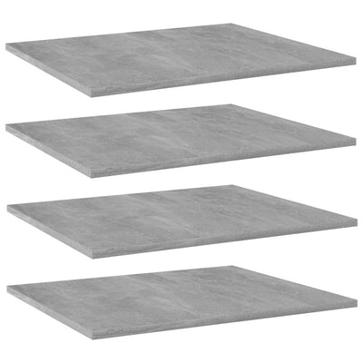 Bookshelf Boards 4 pcs Concrete Grey 60x50x1.5 cm Engineered Wood