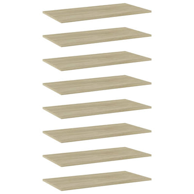 Bookshelf Boards 8 pcs Sonoma Oak 80x40x1.5 cm Engineered Wood