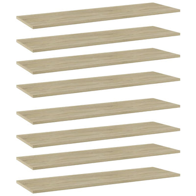 Bookshelf Boards 8 pcs Sonoma Oak 100x30x1.5 cm Engineered Wood