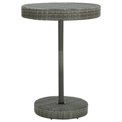 5 Piece Garden Bar Set with Cushions Poly Rattan Grey