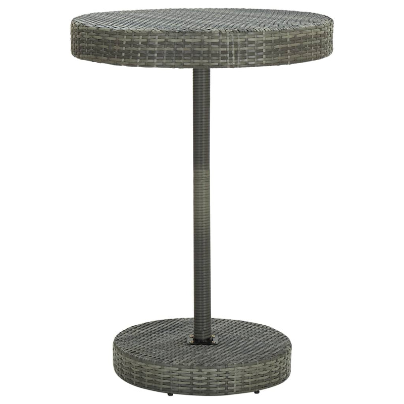 5 Piece Garden Bar Poly Rattan Grey