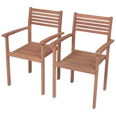 Garden Chairs 2 pcs with Anthracite Cushions Solid Teak Wood