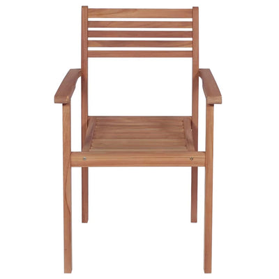 Garden Chairs 4 pcs with Anthracite Cushions Solid Teak Wood