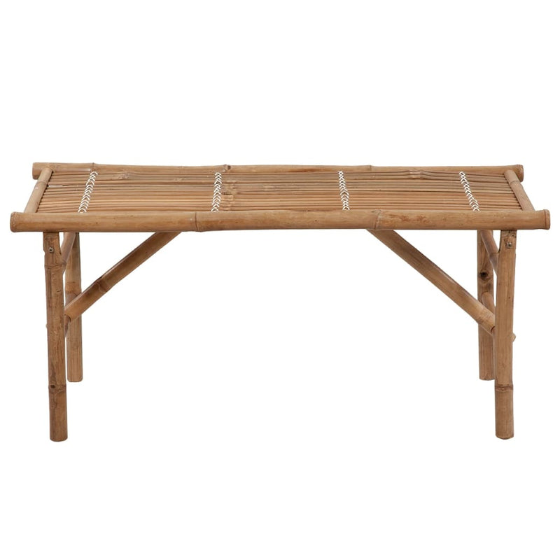 Folding Garden Bench with Cushion 118 cm Bamboo