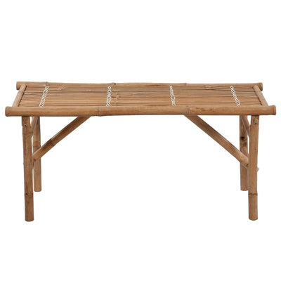 Folding Garden Bench with Cushion 118 cm Bamboo