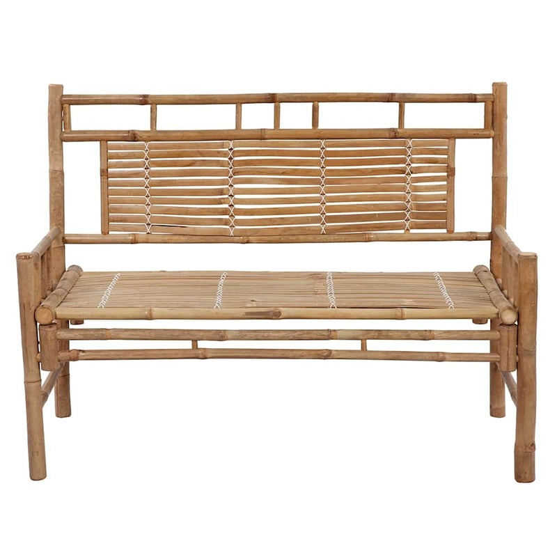 Garden Bench with Cushion 120 cm Bamboo