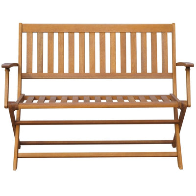 Garden Bench with Cushion 120 cm Solid Acacia Wood