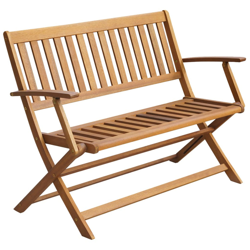 Garden Bench with Cushion 120 cm Solid Acacia Wood