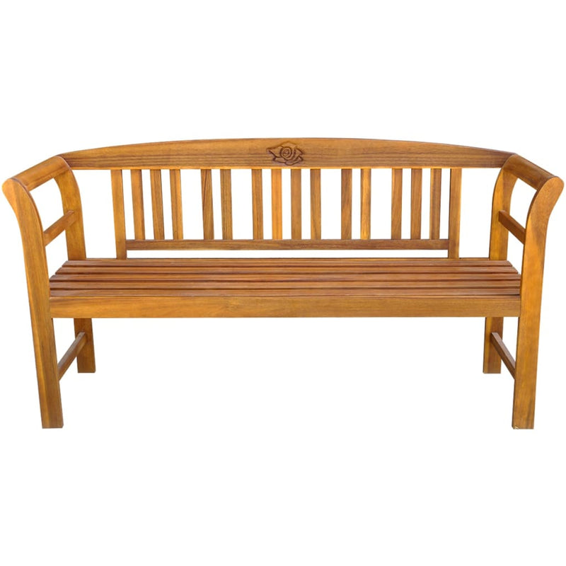 Garden Bench with Cushion 157 cm Solid Acacia Wood