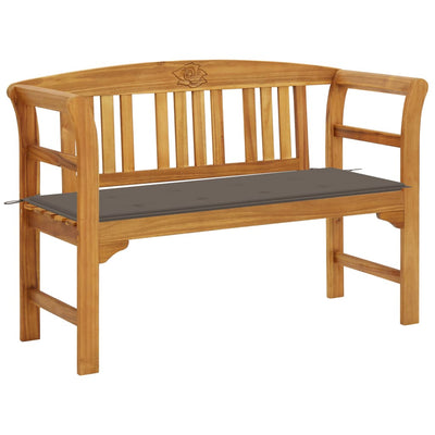 Garden Bench with Cushion 120 cm Solid Acacia Wood