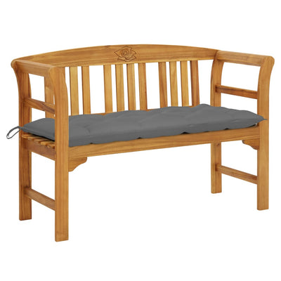 Garden Bench with Cushion 120 cm Solid Acacia Wood