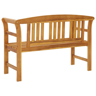 Garden Bench with Cushion 120 cm Solid Acacia Wood