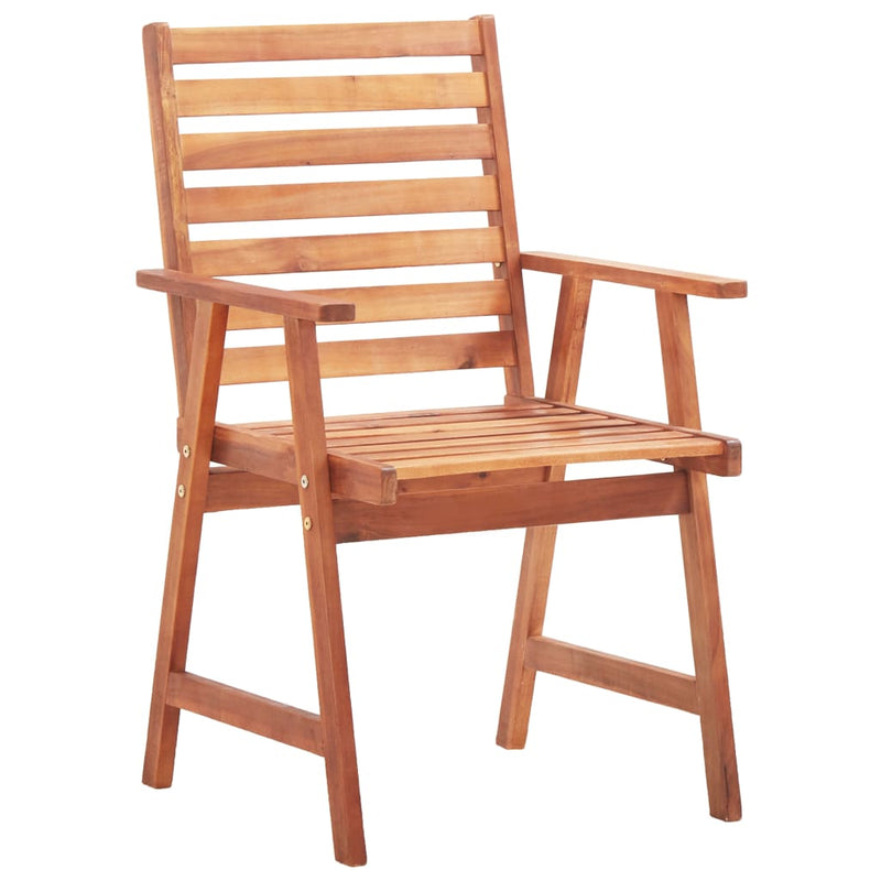 Outdoor Dining Chairs 3 pcs with Cushions Solid Acacia Wood