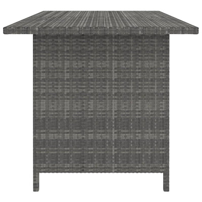 10 Piece Garden Lounge Set with Cushions Poly Rattan Grey