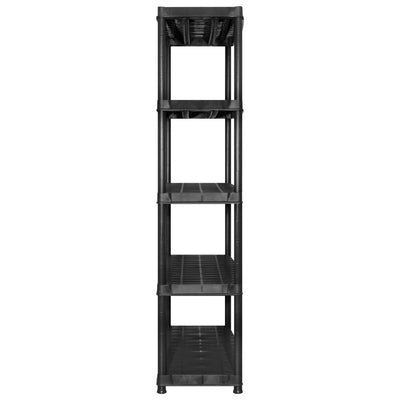 Storage Shelf 5-Tier Black 170x40x185 cm Plastic