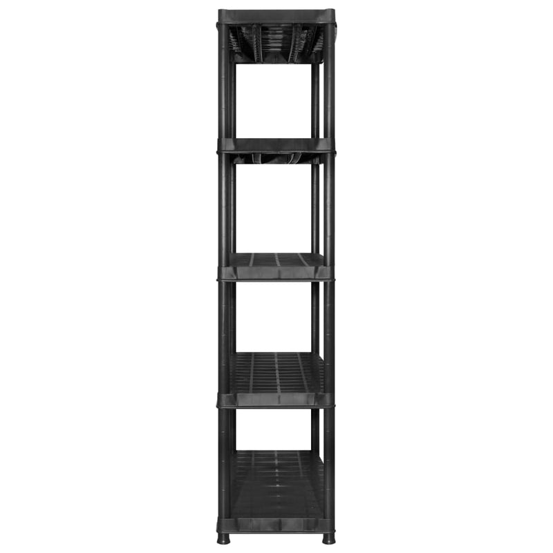 Storage Shelf 5-Tier Black 170x40x185 cm Plastic