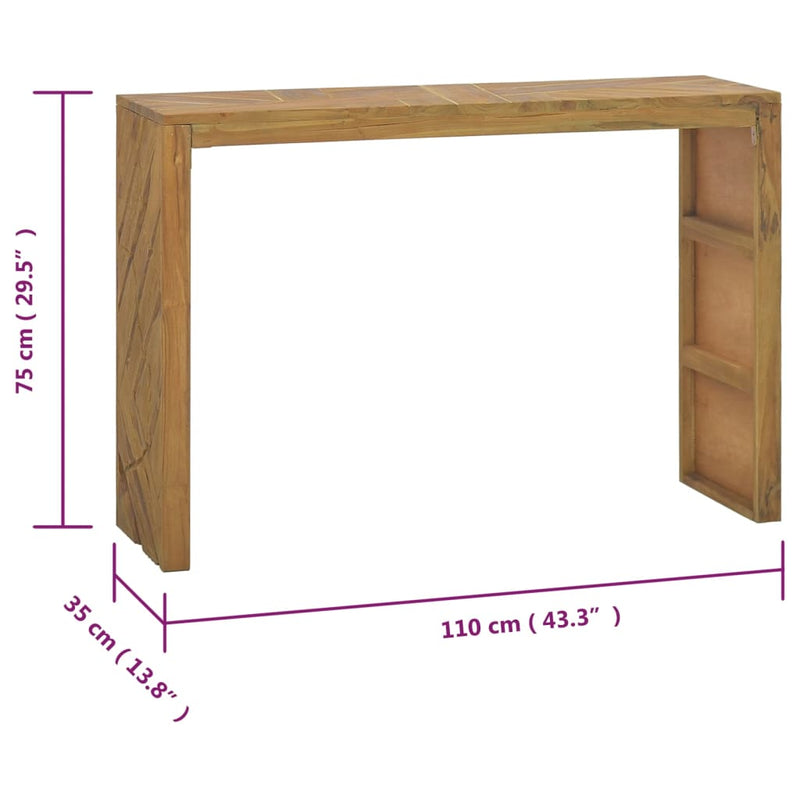 Console Table 110x35x75 cm Solid Teak Wood