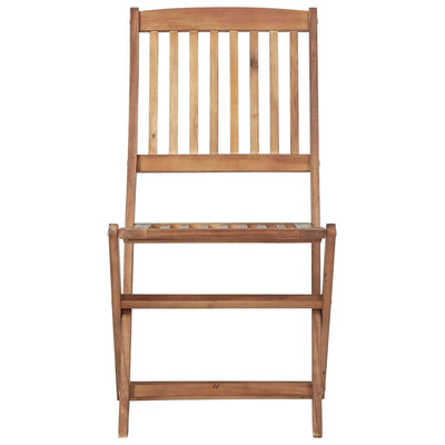 Folding Garden Chairs 6 pcs with Cushions Solid Wood Acacia