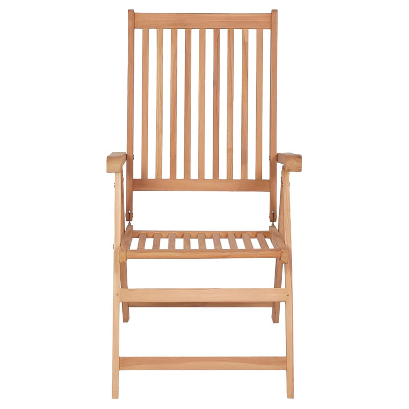 Reclining Garden Chairs 4 pcs Solid Teak Wood