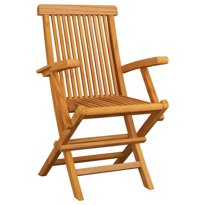 Folding Garden Chairs 4 pcs Solid Teak Wood