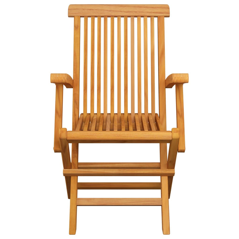 Folding Garden Chairs 4 pcs Solid Teak Wood