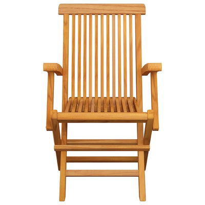 Garden Chairs with Cream Cushions 4 pcs Solid Teak Wood