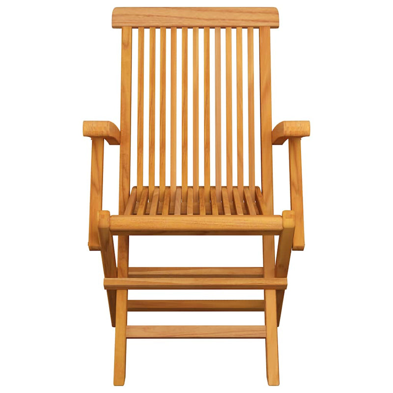 Garden Chairs with Cream Cushions 4 pcs Solid Teak Wood