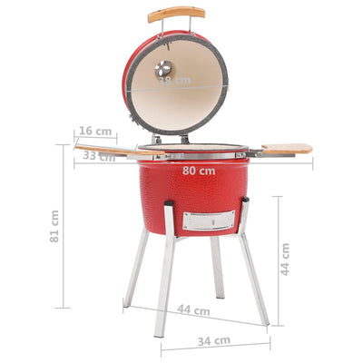 Kamado Barbecue Grill Smoker Ceramic 81 cm