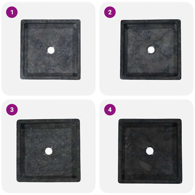 Sink Black 40x40x10 cm Marble