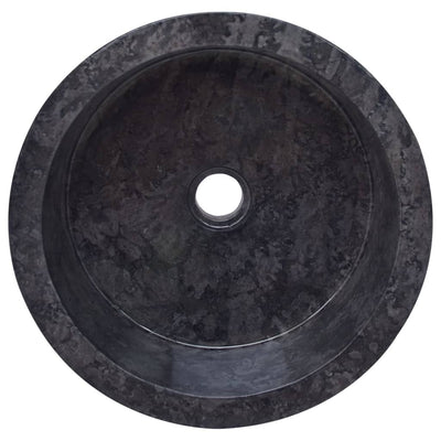 Sink Black Ø40x15 cm Marble