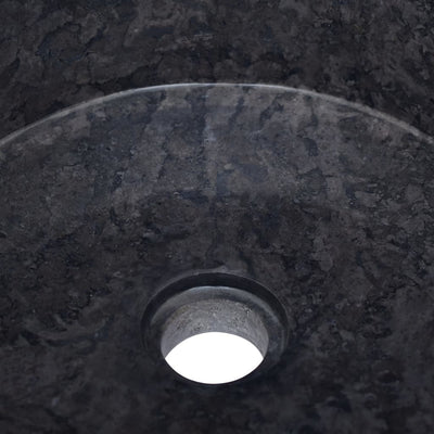 Sink Black Ø40x15 cm Marble