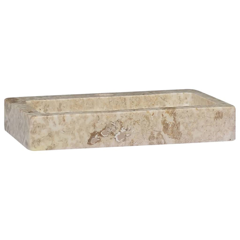 Wall-mounted Sink Cream 38x24x6.5 cm Marble