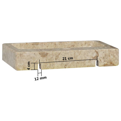 Wall-mounted Sink Cream 38x24x6.5 cm Marble