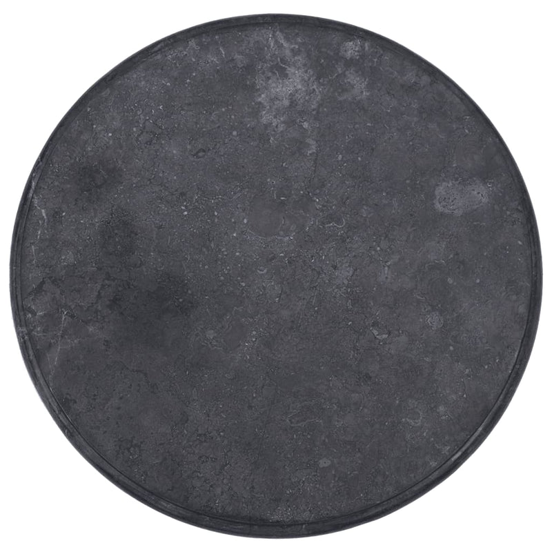 Table Top Black Ø60x2.5 cm Marble