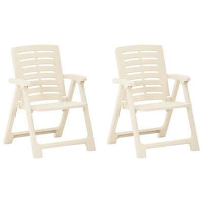 3 Piece Folding Bistro Set Plastic White