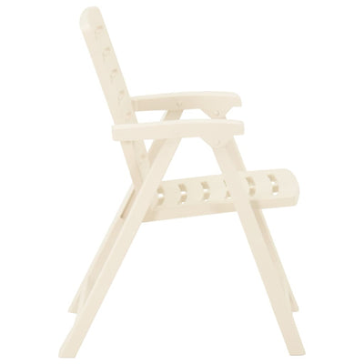 3 Piece Folding Bistro Set Plastic White