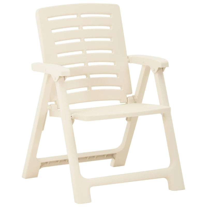 Garden Chairs 2 pcs Plastic White