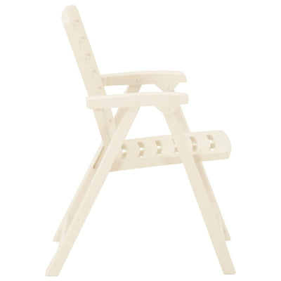 Garden Chairs 2 pcs Plastic White