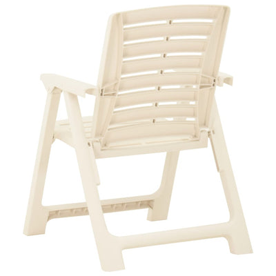 Garden Chairs 2 pcs Plastic White