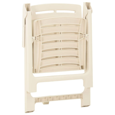 Garden Chairs 2 pcs Plastic White